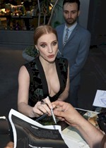 Jessica Chastain downblouse