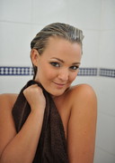 Jodie Gasson in the shower
