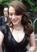 Kat Dennings cleavage in Toronto