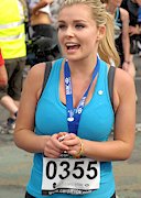 Katherine Jenkins looking busty in a sports bra