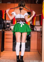Busty German beer maid