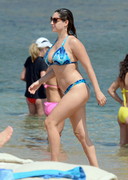 Kelly Brook in a blue bikini