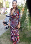 Kelly Brook cleavage at Coachella