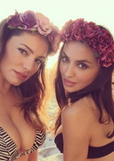 Busty babes in bikini selfies