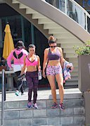 Busty babes in sports bras