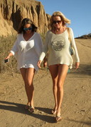 Kelly Madison and Eva Notty at the beach