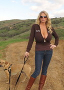 Kelly Madison topless hiking
