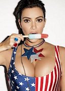 Kim Kardashian eats ice cream
