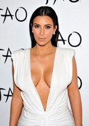 Kim Kardashian deep cleavage
