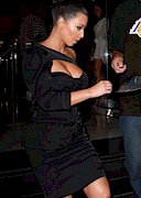 Kim Kardashian cleavage candids