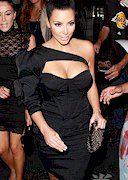 Kim Kardashian cleavage candids