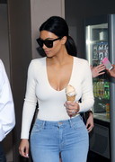 Kim Kardashian is braless