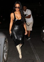 Kim Kardashian in a latex dress