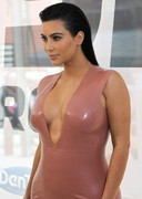 Kim Kardashian cleavage in tight dress