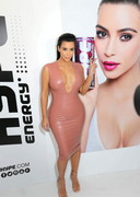 Kim Kardashian cleavage in tight dress