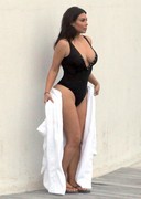 Kim Kardashian in a swimsuit