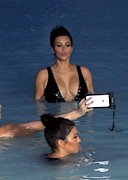 Kim Kardashian in a swimsuit