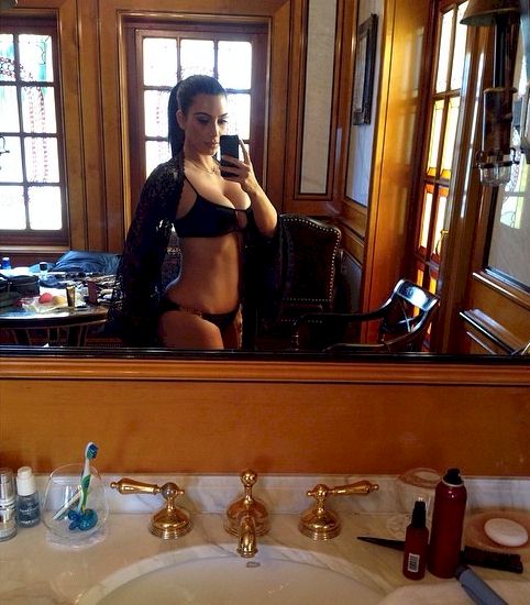 Kim Kardashian in a bikini