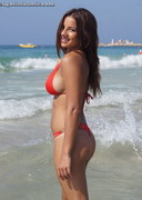 Lacey Banghard in a red bikini