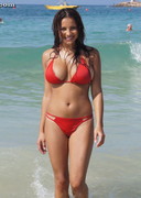 Lacey Banghard in a red bikini