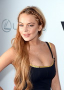Lindsay Lohan in a tight dress