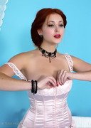 Busty redhead pinup