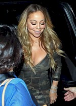 Mariah Carey down blouse cleavage