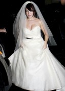 Marla Sokoloff busty in a wedding dress