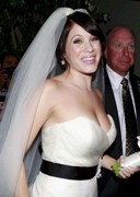 Marla Sokoloff busty in a wedding dress