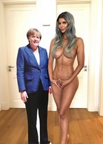 Micaela Schaefer and Angela Merkel