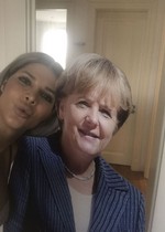 Micaela Schaefer and Angela Merkel