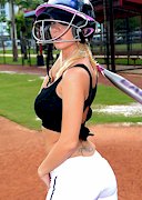 Molly is a sexy and busty baseball player