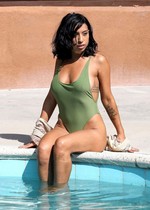 Montia Sabbag in a swimsuit