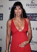 Padma Lakshmi cleavage in a dress