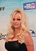 Pamela Anderson in a see through dress