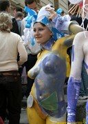 Party chicks in body paint