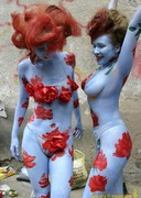 Party chicks in body paint