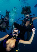 Nude diving with Playmates