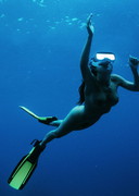 Nude diving with Playmates