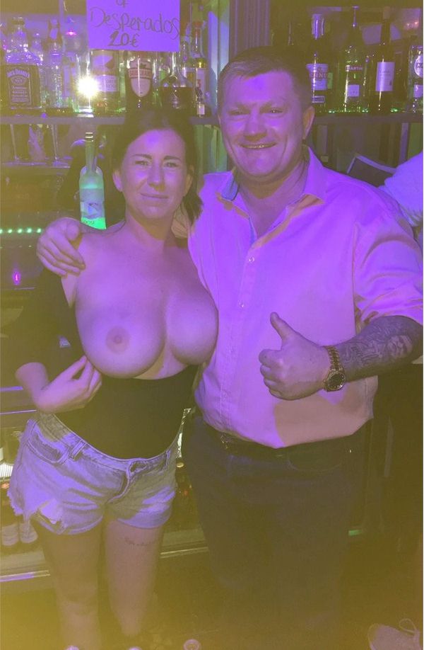 Ricky Hatton and topless woman