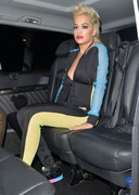 Rita Ora cleavage in a jumpsuit