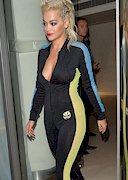 Rita Ora cleavage in a jumpsuit