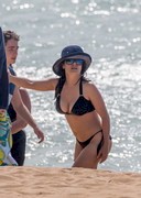 Salma Hayek in a black bikini