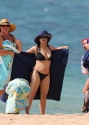 Salma Hayek in a black bikini