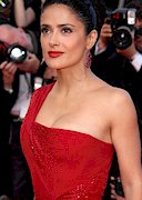 Salma Hayek in a low cut dress