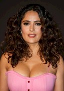 Salma Hayek cleavage in pink