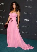 Salma Hayek cleavage in pink