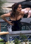 Salma Hayek wet downblouse