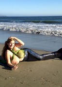 September Carrino as a topless Mermaid