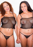 Two ebony babes with big boobs
